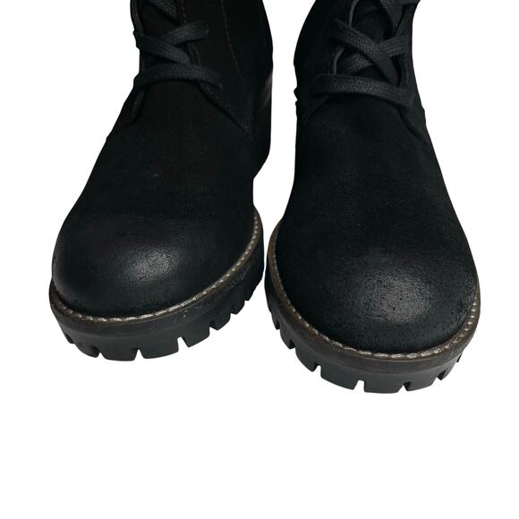 Vintage Foundry Co womens Naomi Tall Boots size 8 New  Black Suede Lace Up - Picture 9 of 13